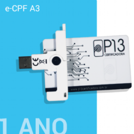E-CPF A3 1 ANO + CARTÃO E LEITORA