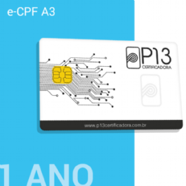 E-CPF A3 1 ANO + CARTÃO