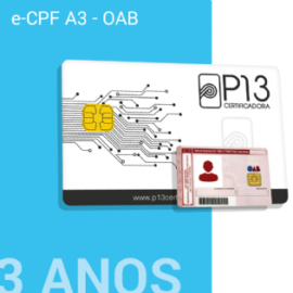 E-CPF A3 - OAB 3 ANOS NO CARTÃO