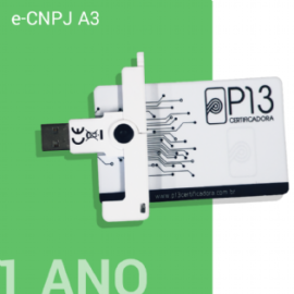 E-CNPJ A3 1 ANO + CARTÃO E LEITORA