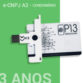 E-CNPJ A3 3 ANOS + CARTÃO E LEITORA - CONDOMÍNIO