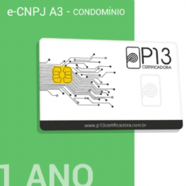 E-CNPJ A3 1 ANO + CARTÃO - CONDOMÍNIO
