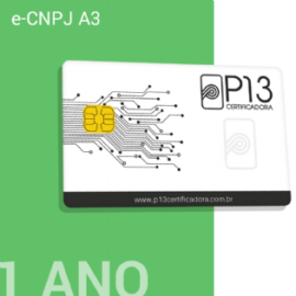 E-CNPJ A3 1 ANO + CARTÃO